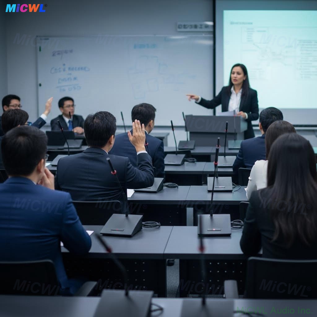 Corporate Meeting Room Setup with CCS900 Ultra Wired Conference System